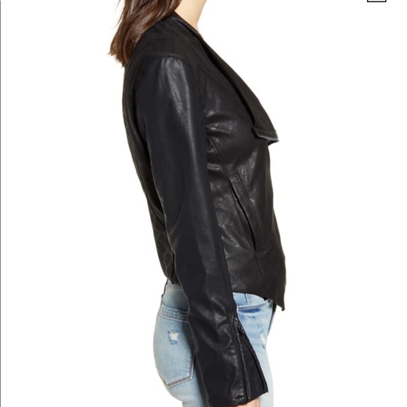 Blanknyc faux leather drape jacket venom NWT - Picture 2 of 11